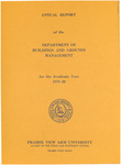Annual Report - Department Of Building And Grounds Management - 1979- 80
