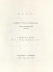 Annual Report- Department of Freshman Studies English - 1979 by Prairie View A&M University