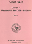 Annual Report - Division Of Freshman Studies- English - 1974-75 by Prairie View A&M University