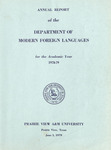 Annual Report- Department of Modern Foreign Language - June 1979 by Prairie View A&M University
