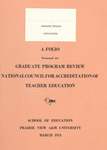 NCATE Agriculture Graduate Program - March 1974 by Prairie View A&M University