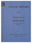 Annual Report - Department of Biology- 1972-73