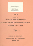 NCATE Graduate Program - Special Education (Mental Retardation) - March 1974