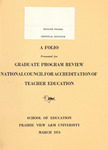 NCATE Graduate Program Review - Industrial Education - March 1974