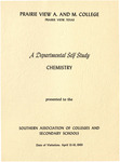 Annual Report - Department Of Self Study Chemistry- 1969 by Prairie View A&M College