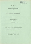 Report of Industrial Education Workshop for Trade and Industrial Education Teachers - Area 2- 1962