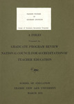 NCATE Graduate Program Review - Graduate Secondary - March 1974