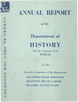 Annual Report - Department of History - 1972-73