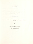 Annual Report - Department of History - 1973-74 by Prairie View A&M University