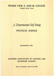 Annual Report - Department Of Self Study Political Science - 1969 by Prairie View A&M College