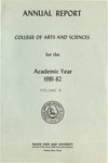 Annual Report - College Of Arts And Sciences Vol 3  - 1981-82