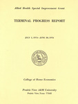 Terminal Progress Report - Home Economics