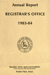 Annual Report of the Registrar's Office - 1983-1984