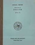 Annual Report - Department of English - 1974-1975 by Prairie View A&M University