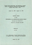 Progress Report Of The Experimental And Demonstration Manpower Project - August 1968-69