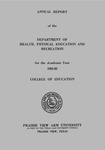 Annual Report Department Of Health, Physical Education And Recreation - 1981- 82