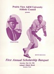 First Annual Scholarship Banquet - May 3, 1986 by Prairie View A&M University