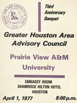 Centennial Banquet Prairie View A. and M. University Resource Data - April 1977 by Prairie View A&M University