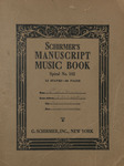 Schirmer's Manuscript Music Book - Los Angeles --- possible church music