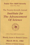Minority Access to Research Careers- March 1982 by Prairie View A&M University