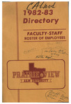 Faculty and Staff Roster Of Employees- 1982- 83