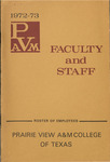 Faculty & Staff Roster - 1972-73