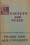 Faculty & Staff Roster - 1974-75