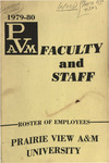 Faculty & Staff Roster - 1979-80 by Prairie View A&M University