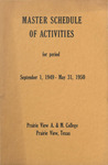 Master Schedule Of Activities - Sep 1949 - May 1950