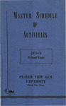Master Schedule Of Activities - 1973- 74