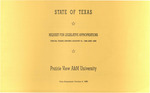 Fiscal Years Legislative Appropriations- August 1989 by Prairie View A&M University