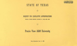 Fiscal Years Request For Legislative Appropriations - August 1982-83 by Prairie View A&M University