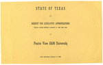 Fiscal Years Legislative Appropriations- August 1982 - 1983 by Prairie View A&M University