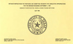 Fiscal Years Legislative Appropriations- September 1987 by Prairie View A&M University