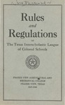 Rules and Regulation of Texas Interscholastic League Of Colored Schools - 1947-1948