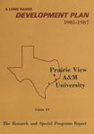 Development Plan - Research and Special Programs 1981-87 by Prairie View A&M University