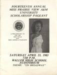 Mr. Prairie View A&M Scholarship Pageant April 23, 1983 by Prairie View A&M University