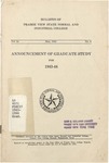 Announcement Graduate Study- The School Year 1943-44