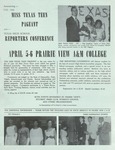 Miss Texas Teen Pageant Announcement 1968 by Prairie View A&M College